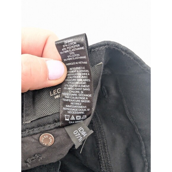 Express Snake Skin Black High Rise Skinny Leggings Dress Pants 24/29 Size 0 Reg - Picture 5 of 10